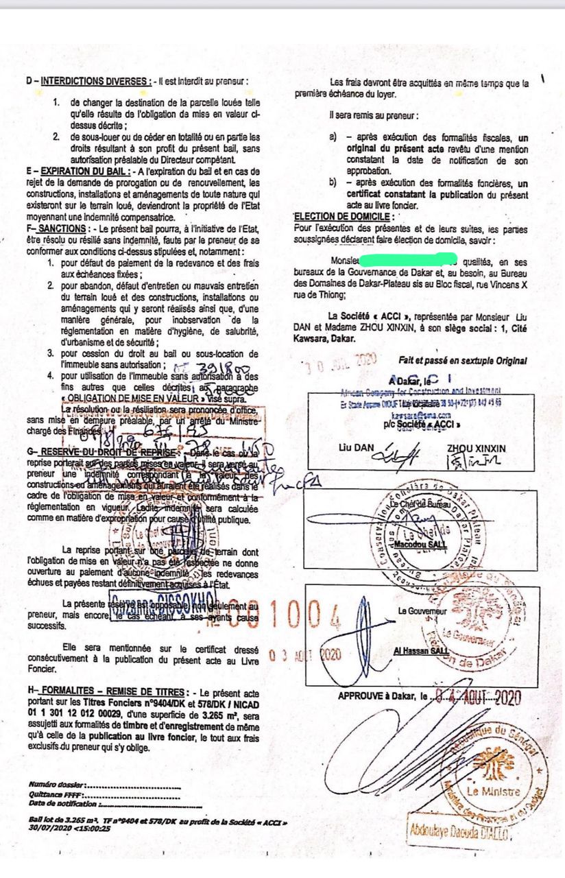 Dossier Daktower : Un terrain stratégique attribué à une société chinoise, des appartements auraient été distribués discrètement
