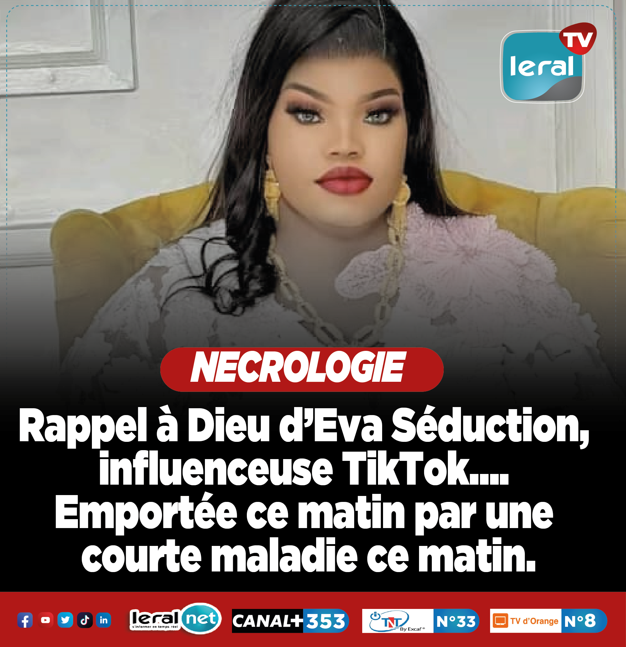Décès d’Eva Séduction, influenceuse sur Tiktok : La célèbre vendeuse de produits éclaircissants, emportée par une courte maladie