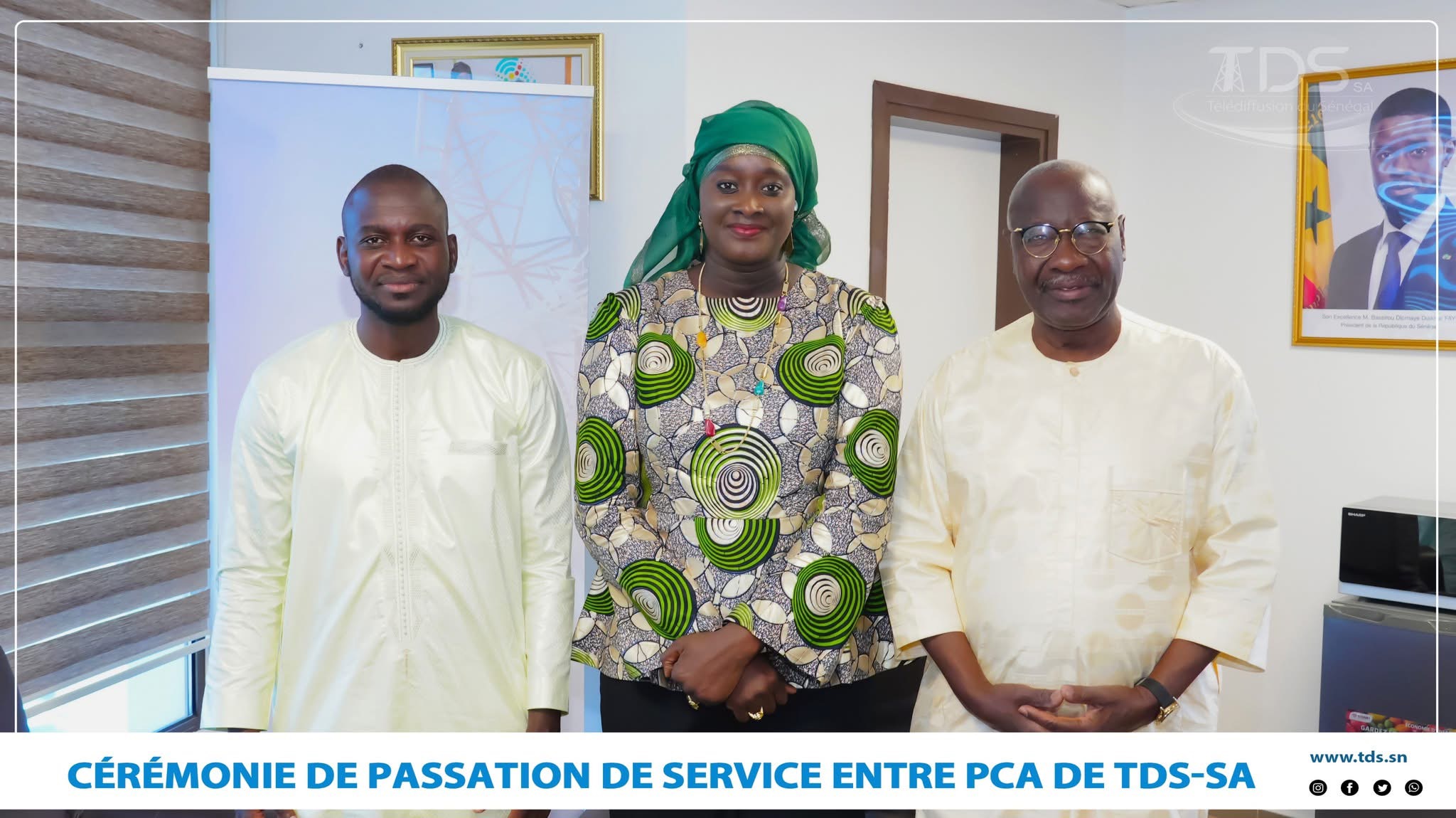 Cérémonie officielle de passation de service à la présidence du Conseil d’administration de TDS-SA.