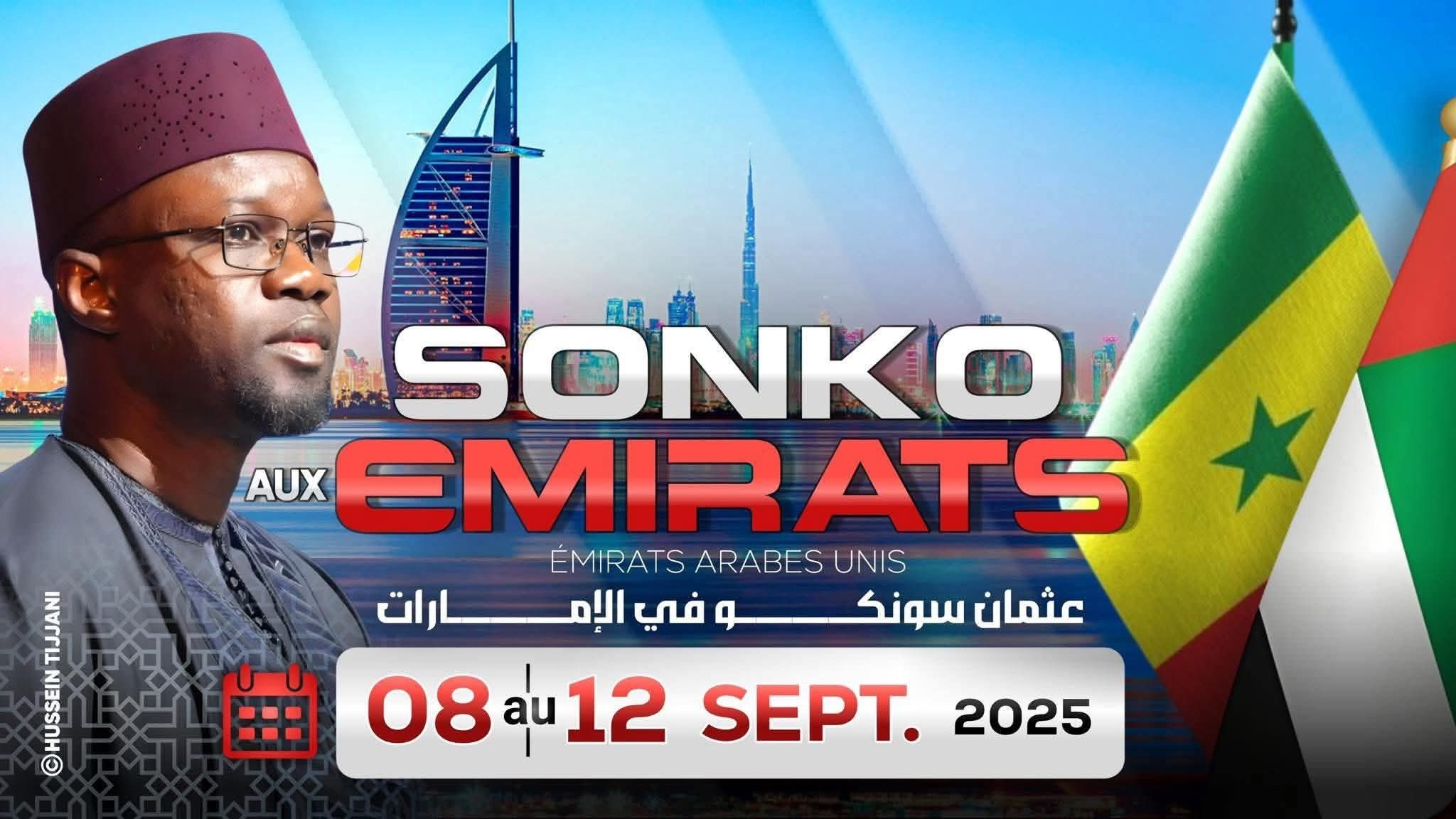 Visite officielle d’Ousmane Sonko aux Émirats arabes unis du 8 au 12 septembre 2025 : coopération économique, investissements et diplomatie au cœur de la mission