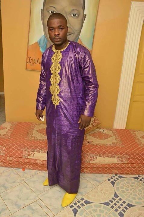 Fallou Faye, en boubou traditionnel