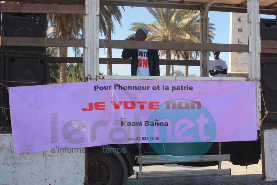 Campagne référendaire –  Le Front Ñaani Bañn  à Colobane, Hlm, Castors Front de terre, Khar Yalla et Grand Yoff
