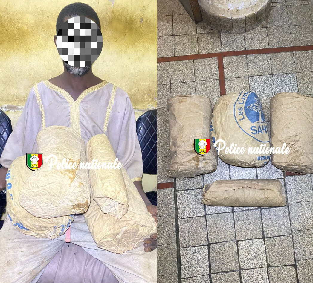 Trafic de Stupéfiants : la police interpelle un suspect avec 3,6 kg de chanvre dans le département de Wacka Gouna.