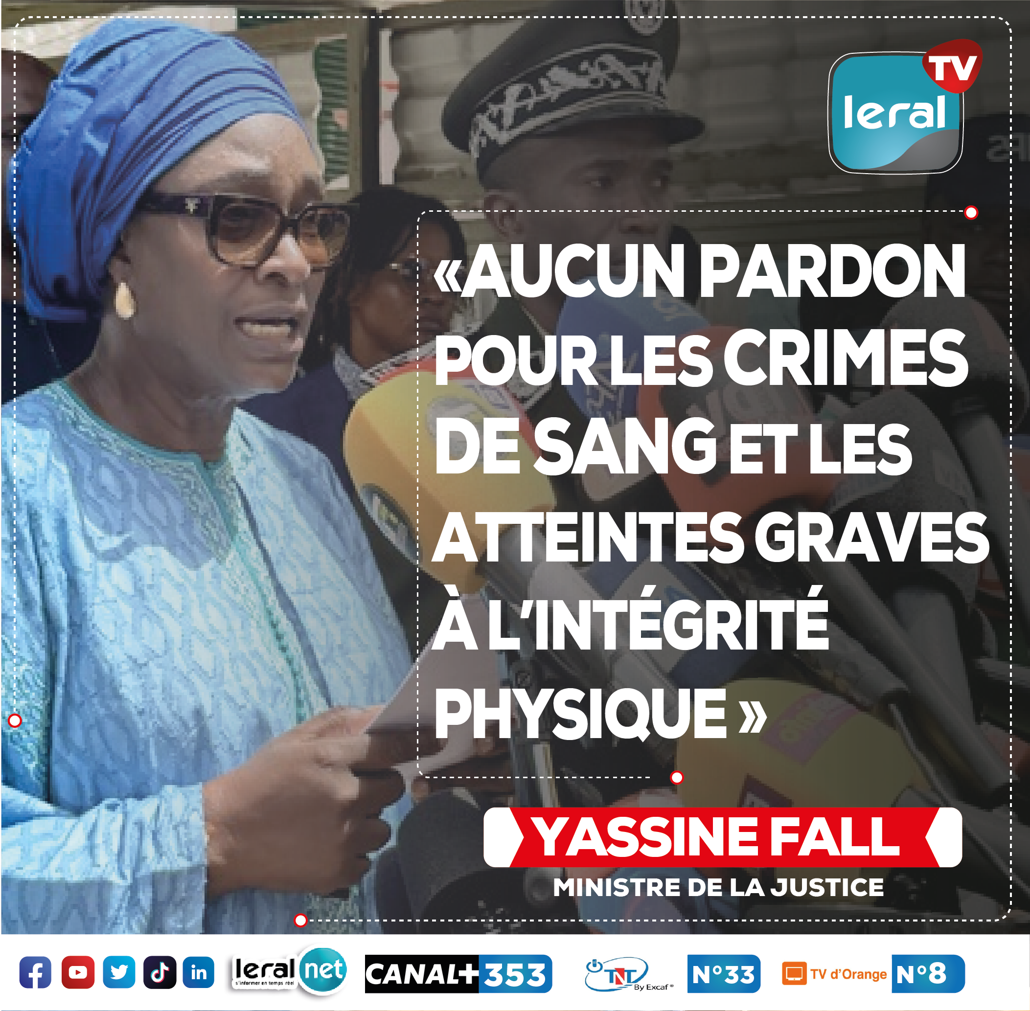 Yassine Fall tranche : « Aucun pardon pour les crimes de sang et les atteintes graves à l’intégrité physique »