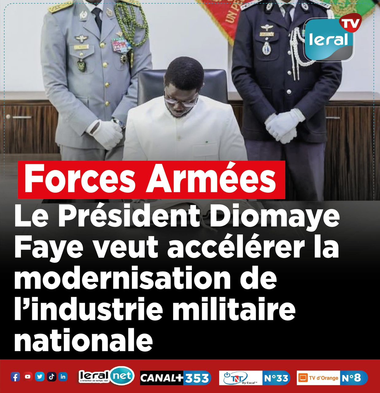 Développement de l’industrie militaire et de l’innovation : Le Président Bassirou Diomaye Faye a appelé à l’accélération du Plan stratégique