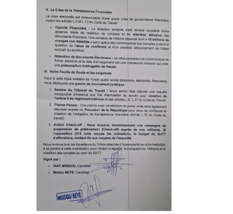Le Sutt en crise de légitimité : Les candidats dénoncent un « simulacre d’élections » et exigent l’annulation immédiate du scrutin