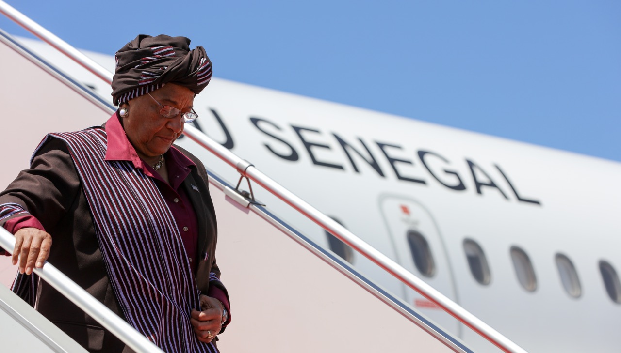 En images la visite de travail d'Ellen Johnson Sirleaf au Sénégal