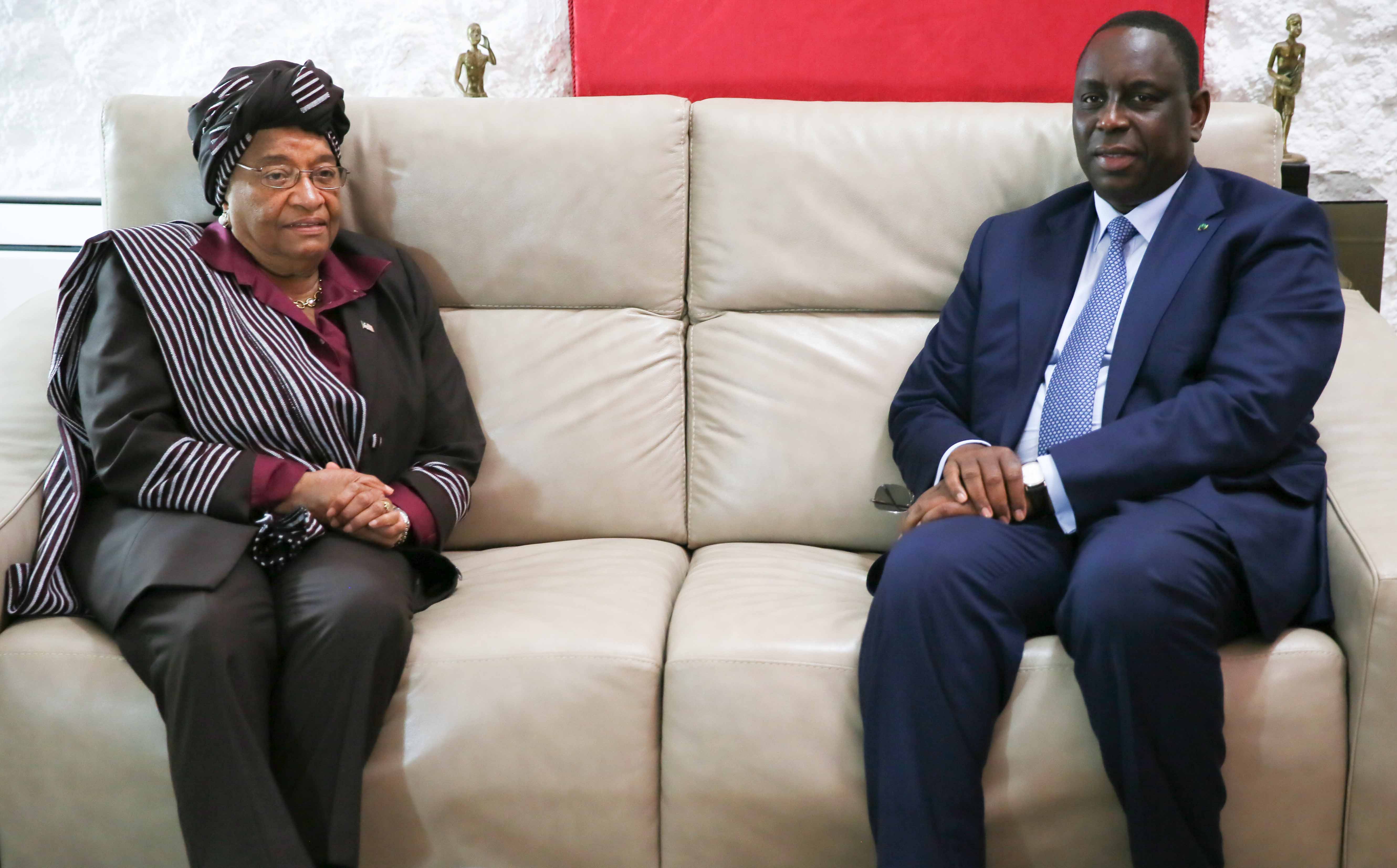 En images la visite de travail d'Ellen Johnson Sirleaf au Sénégal