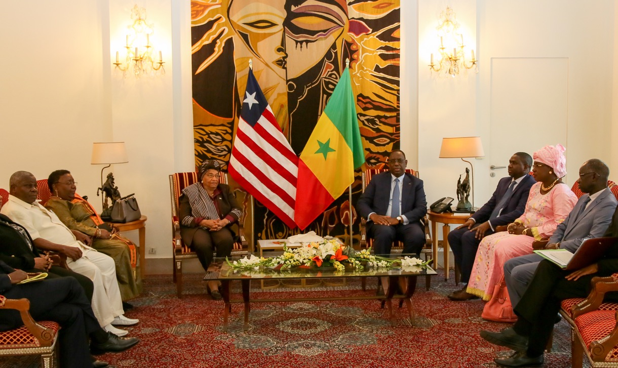 En images la visite de travail d'Ellen Johnson Sirleaf au Sénégal