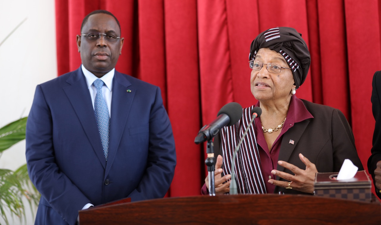 En images la visite de travail d'Ellen Johnson Sirleaf au Sénégal