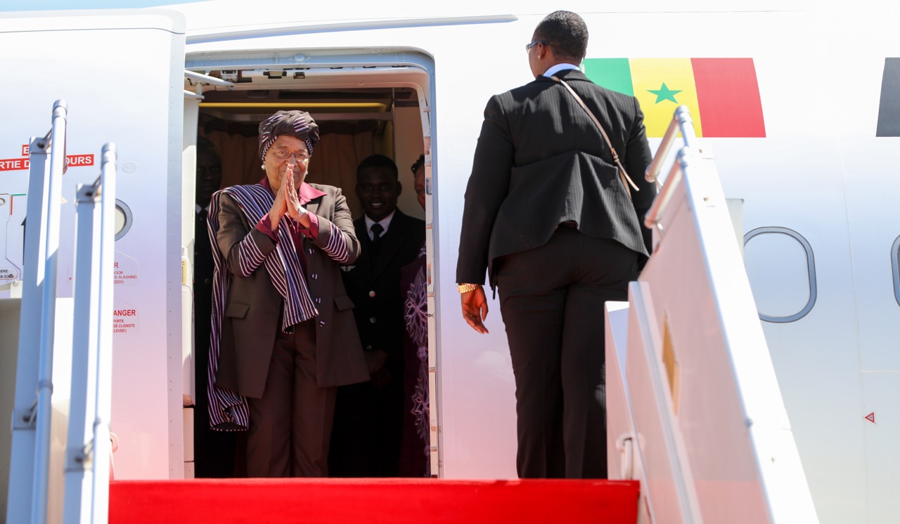 En images la visite de travail d'Ellen Johnson Sirleaf au Sénégal