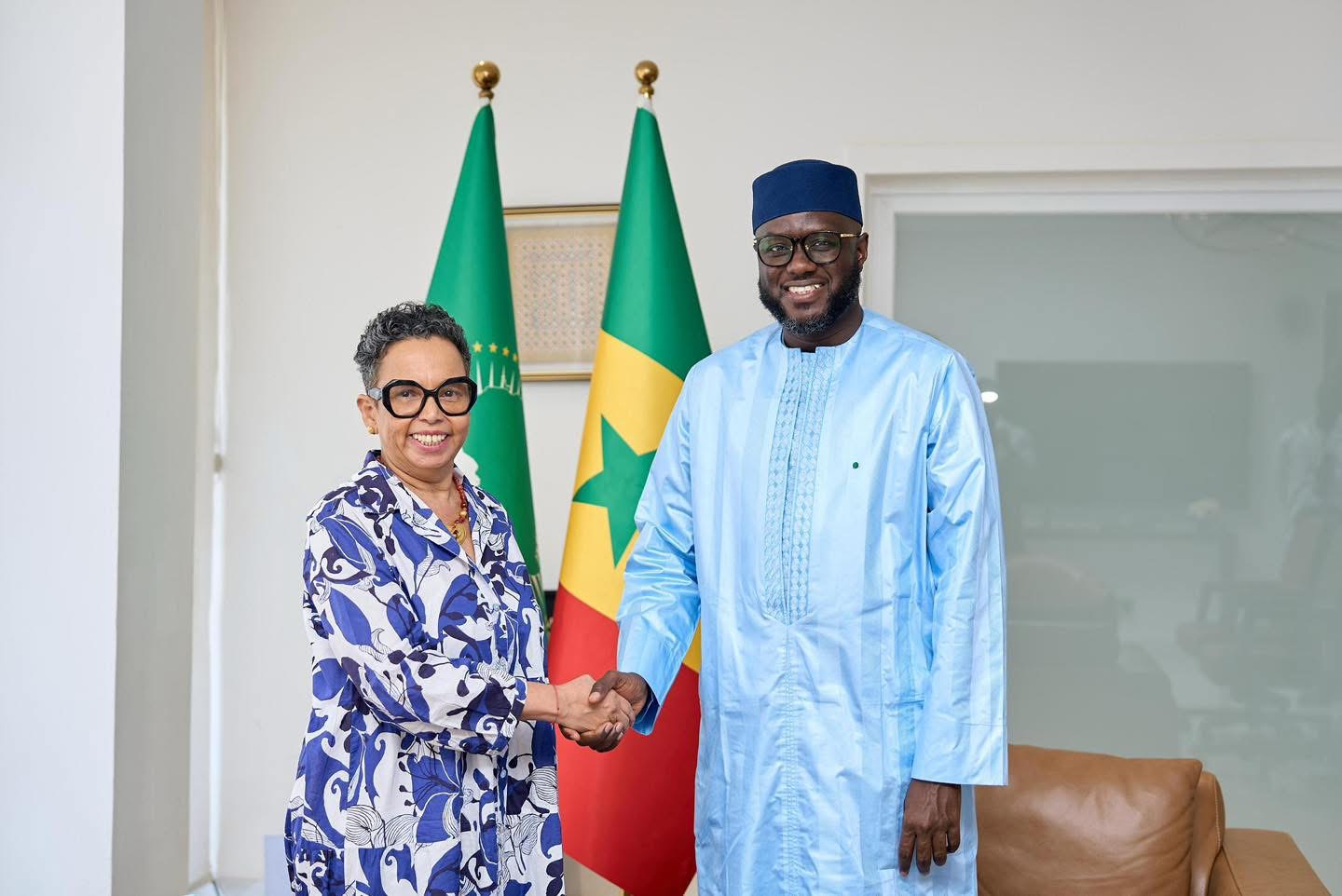 El Malick Ndiaye reçoit les Ambassadrices de Colombie et de Finlande