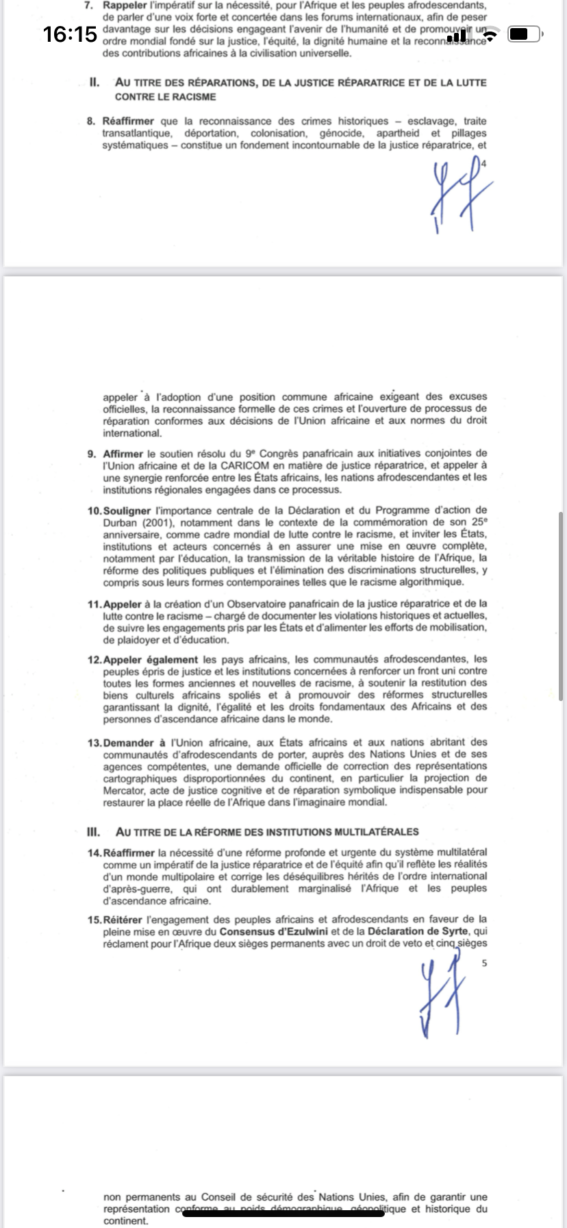 Déclaration finale du 9ᵉ Congrès panafricain : L’urgence d’un panafricanisme renouvelé