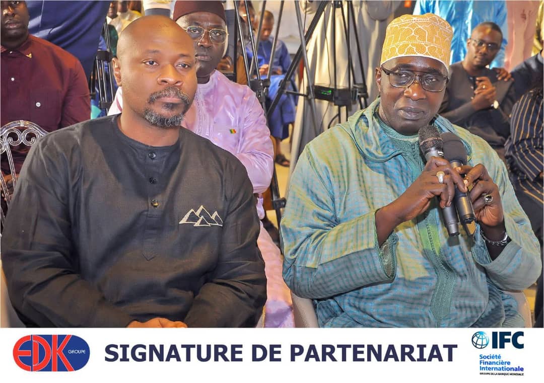 Le député Guy Marius Sagna, invité de Demba Kâ, PDG du groupe EDK, à la signature de partenariat entre le groupe EDK et la SFI