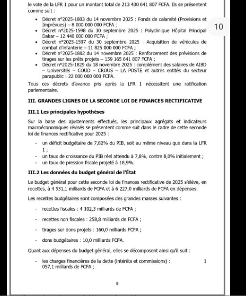 Zahra Iyane Thiam sur la LFR22025 : “Le Gouvernement du Sénégal parle de souveraineté, mais fige le déficit à 7,82 %, et paie plus de 1000 milliards d’intérêts”