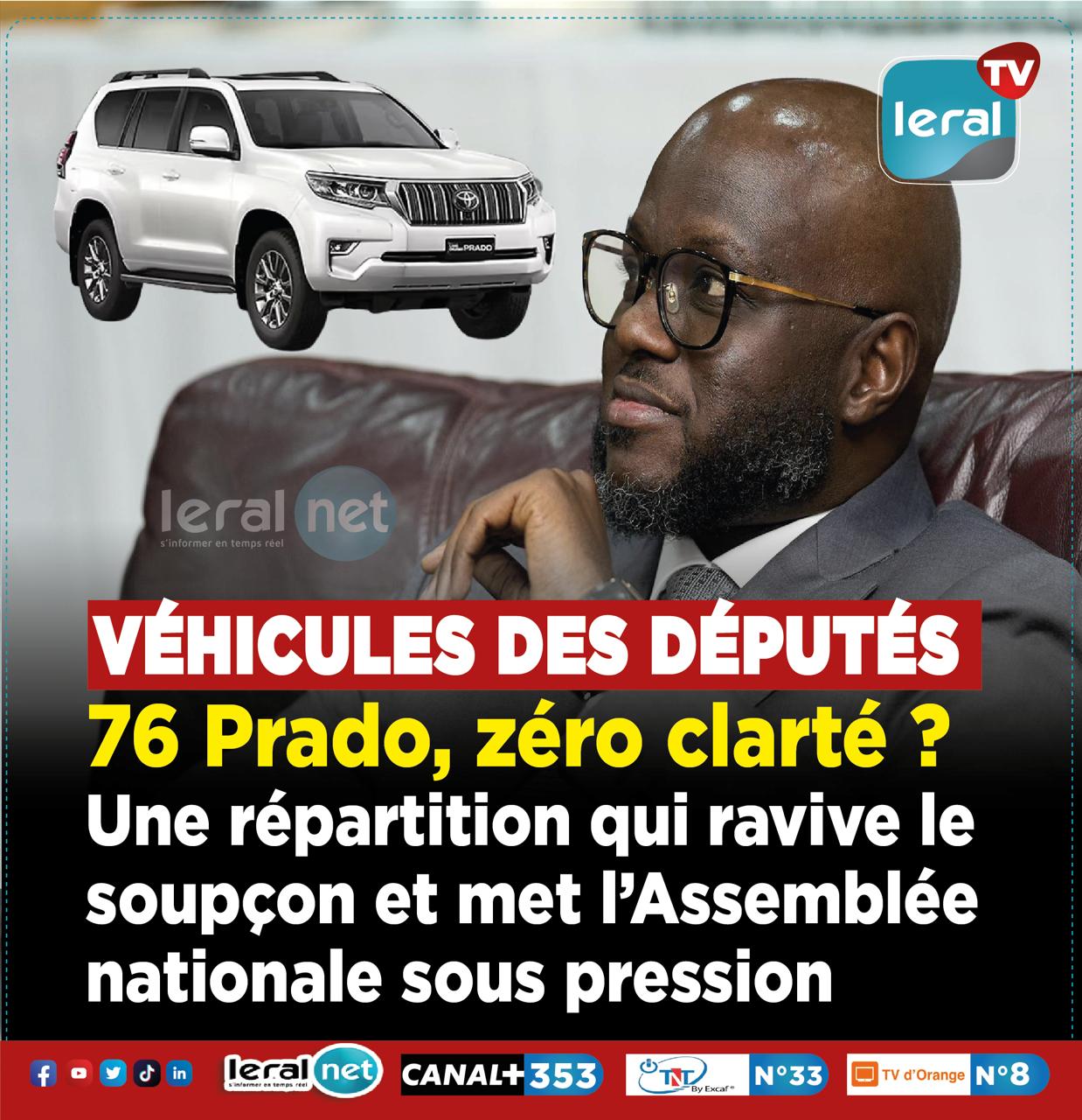 Véhicules des députés : L’Assemblée nationale sous pression, 76 Prado, zéro clarté ?