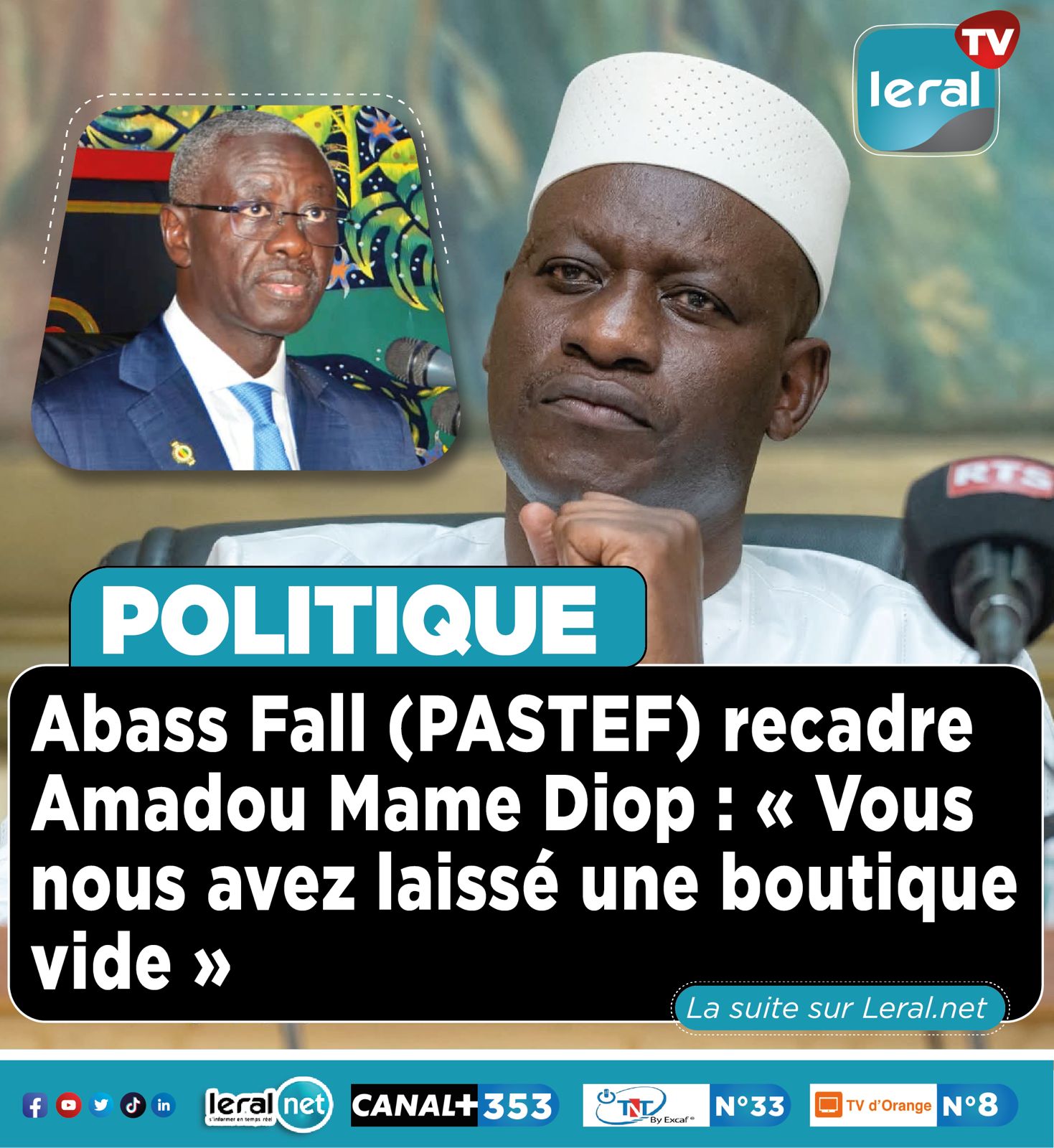 Abass Fall de Pastef réplique sèchement à Amadou Mame Diop