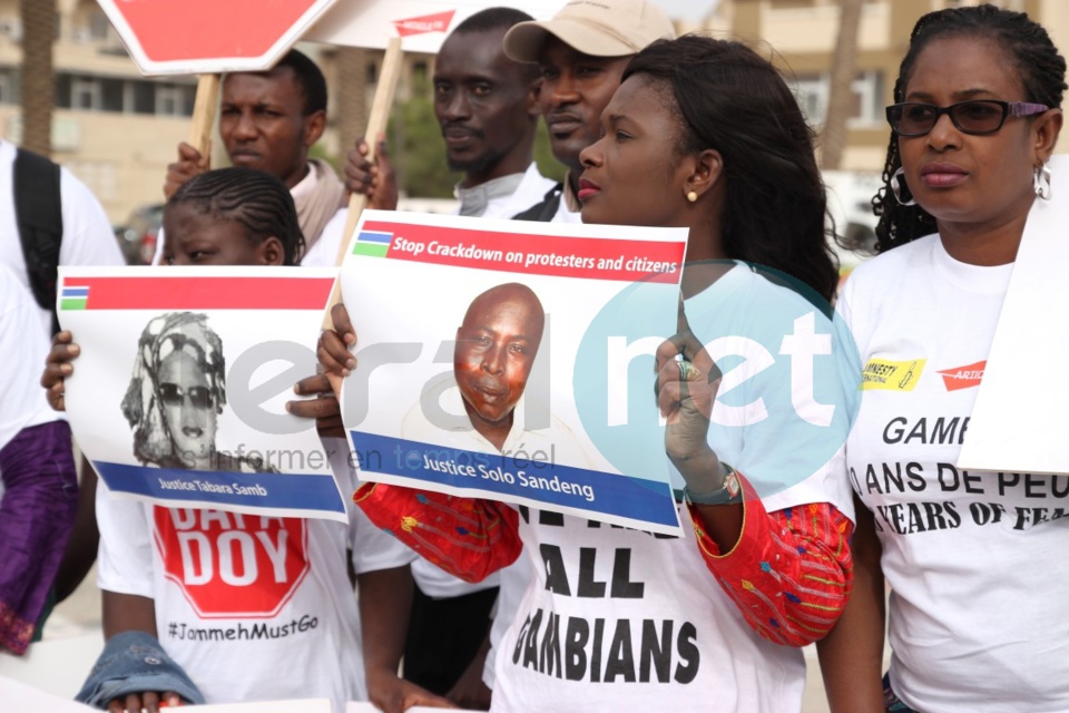 Manifestation à Dakar contre le régime de  Yaya Jammeh (images)