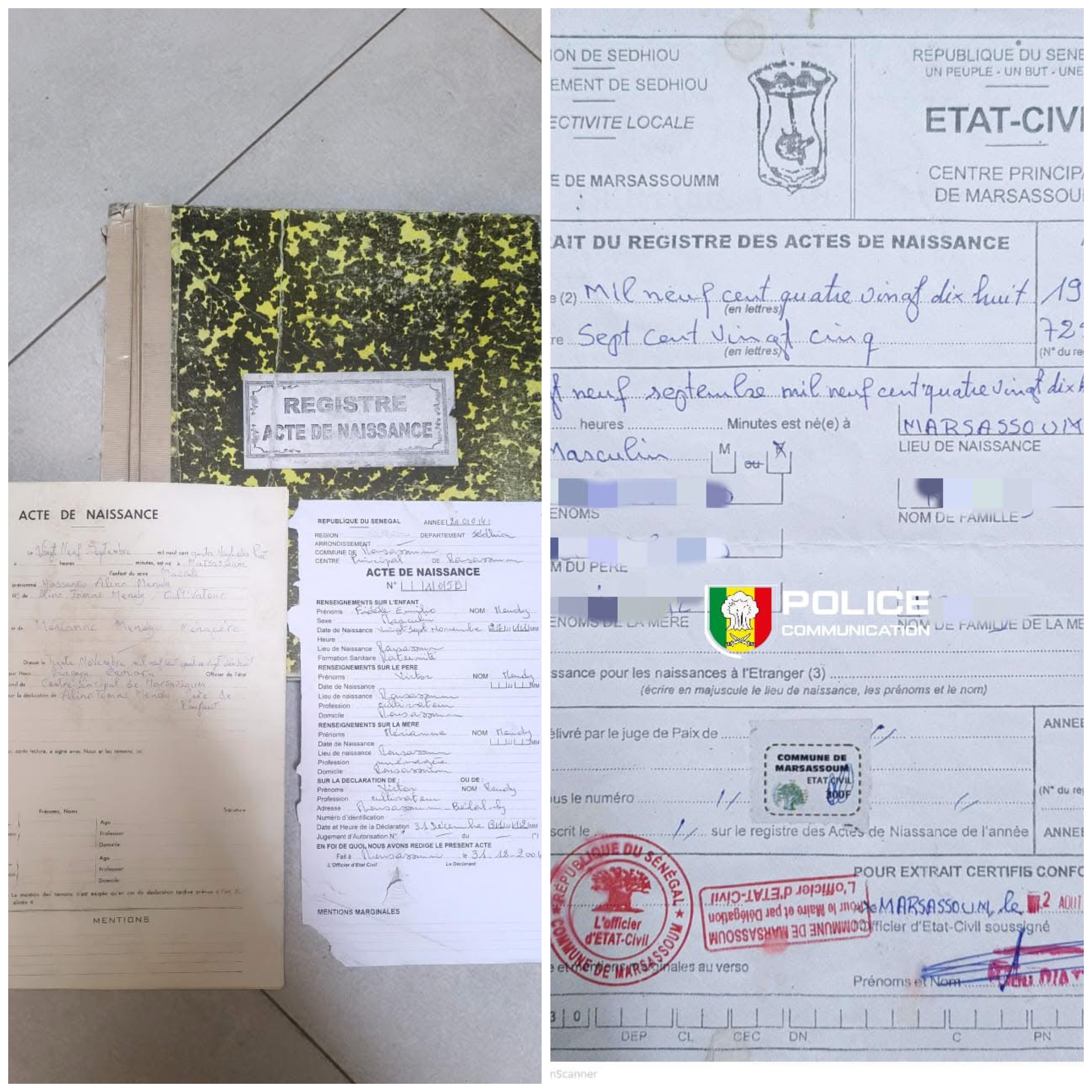 Démantèlement d’un réseau de fraude à l’état-civil à la Mairie de Marsassoum