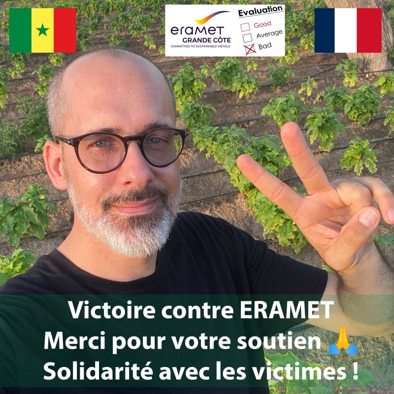ERAMET perd son procès bâillon au Sénégal : Une victoire pour la liberté d'expression et la défense de l'environnement !