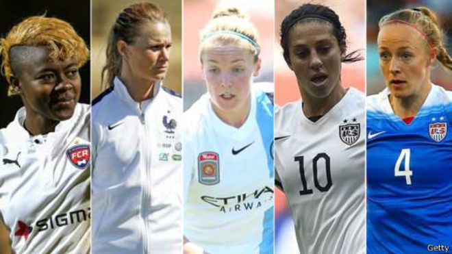 Footballeuse de l'année 2016 – Cinq femmes sélectionnées par BBC