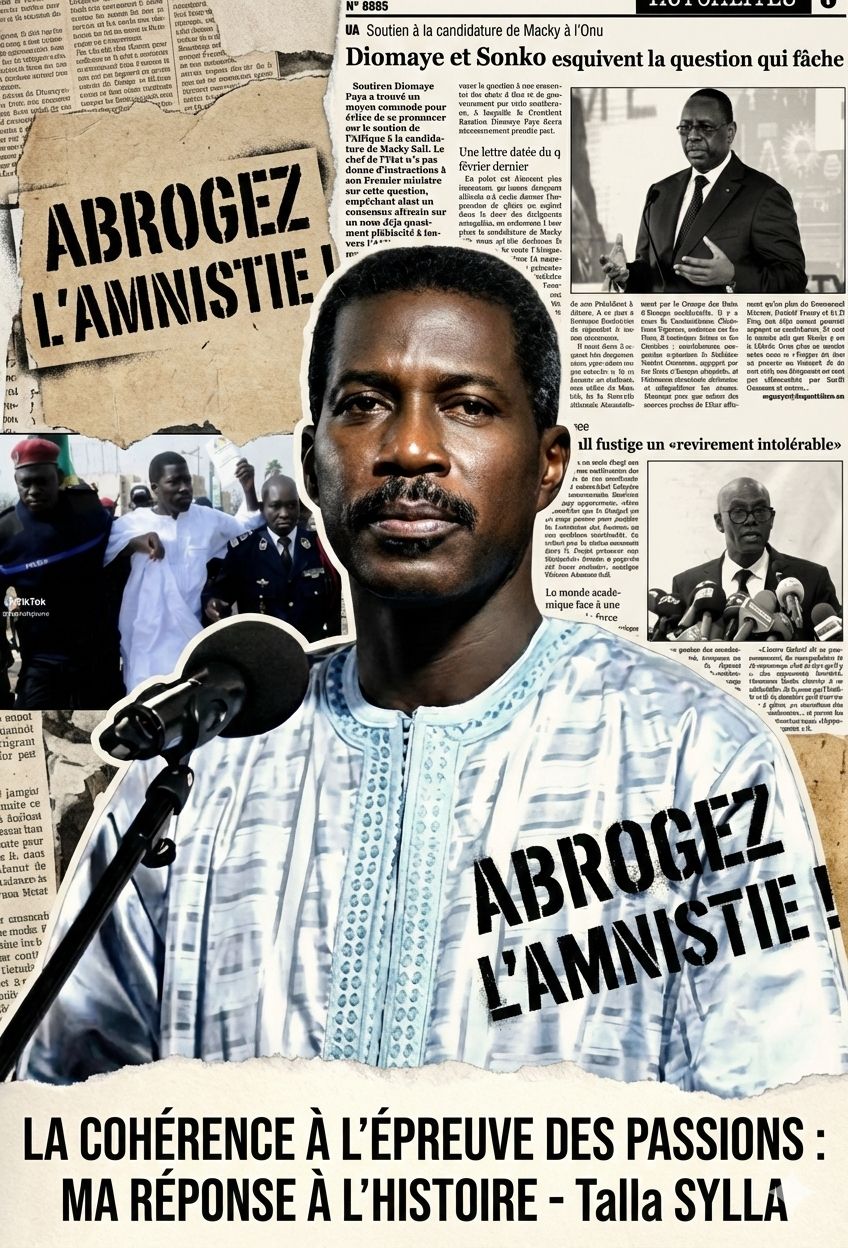 « La cohérence à l’épreuve des passions : Ma réponse à l’histoire », Par Talla Sylla