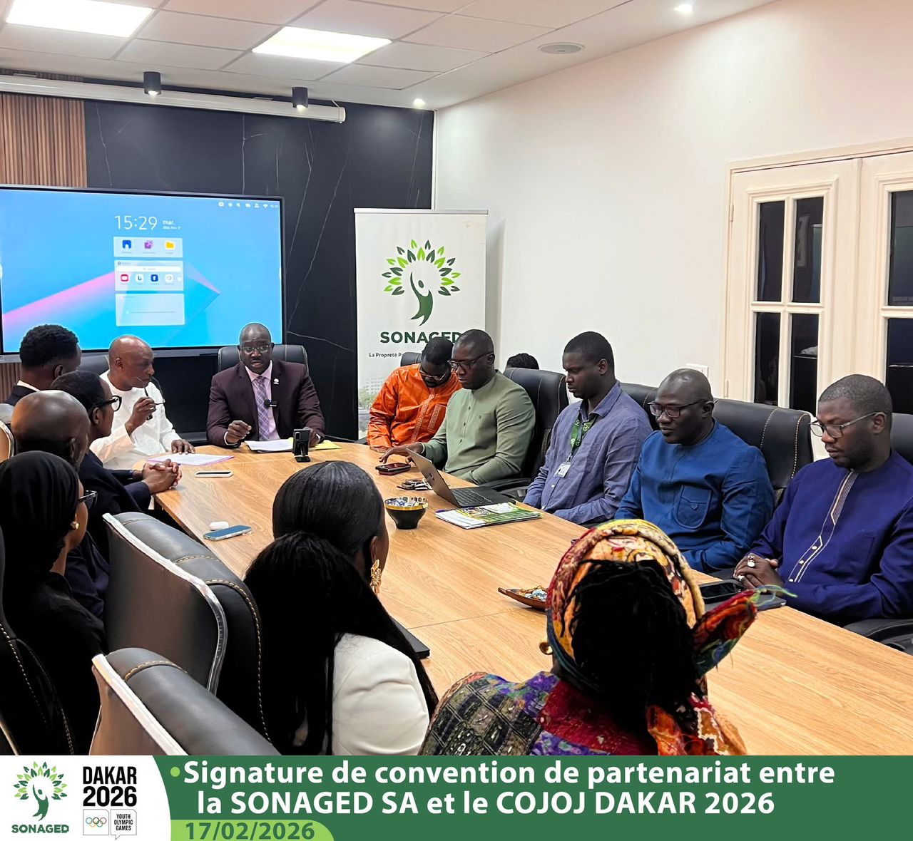 Jeux Olympiques de la Jeunesse - JOJ Dakar 2026 : La SONAGED S.A. a signé une convention de partenariat avec le COJOJ, pour accompagner l’organisation