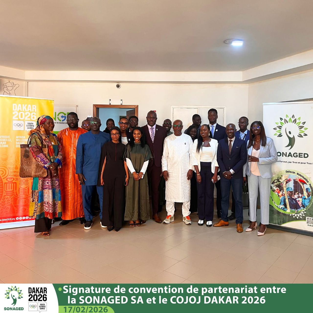 Jeux Olympiques de la Jeunesse - JOJ Dakar 2026 : La SONAGED S.A. a signé une convention de partenariat avec le COJOJ, pour accompagner l’organisation