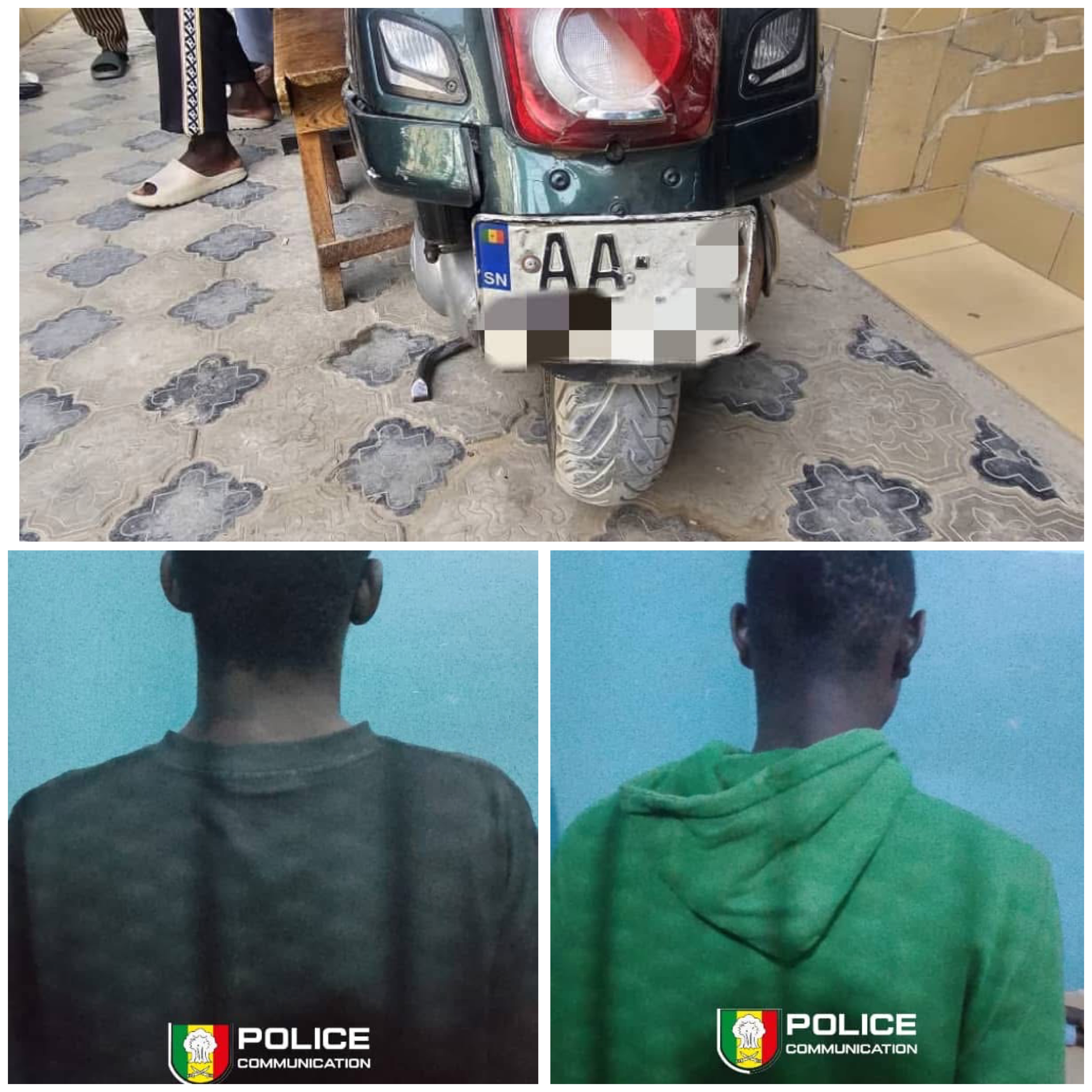 Grand-Yoff: Deux individus arrêtés pour vol de motocyclette par escalade et flagrant délit 
