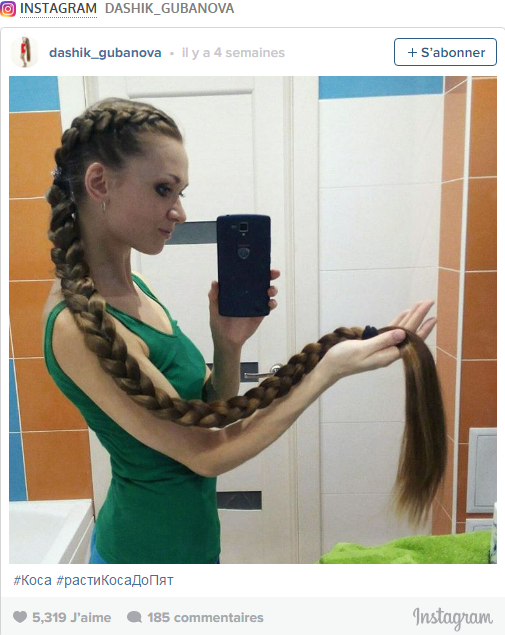 L'incroyable chevelure de la "Raiponce" russe