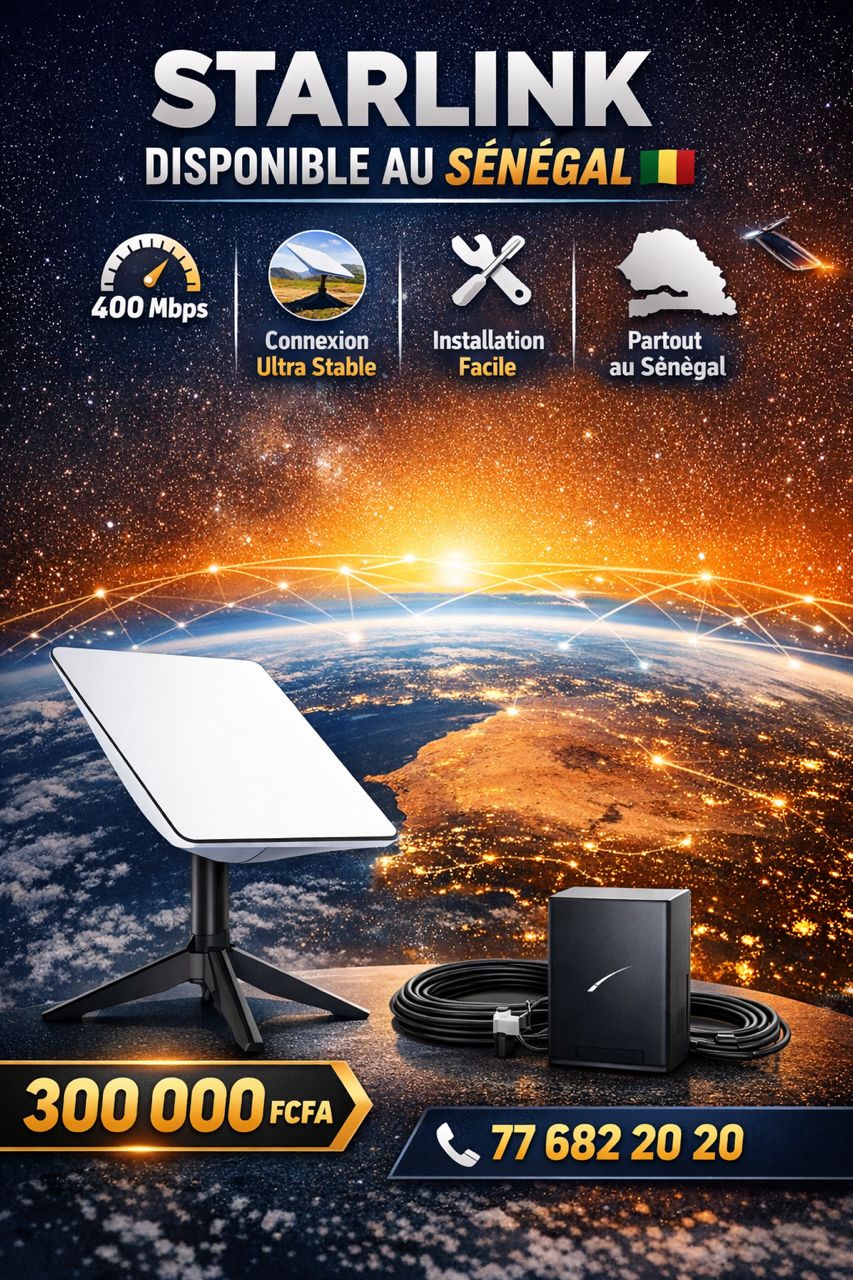 Starlink à vendre au Sénégal: Internet rapide et stable partout, plus de 100 kits Starlink sont actuellement disponibles