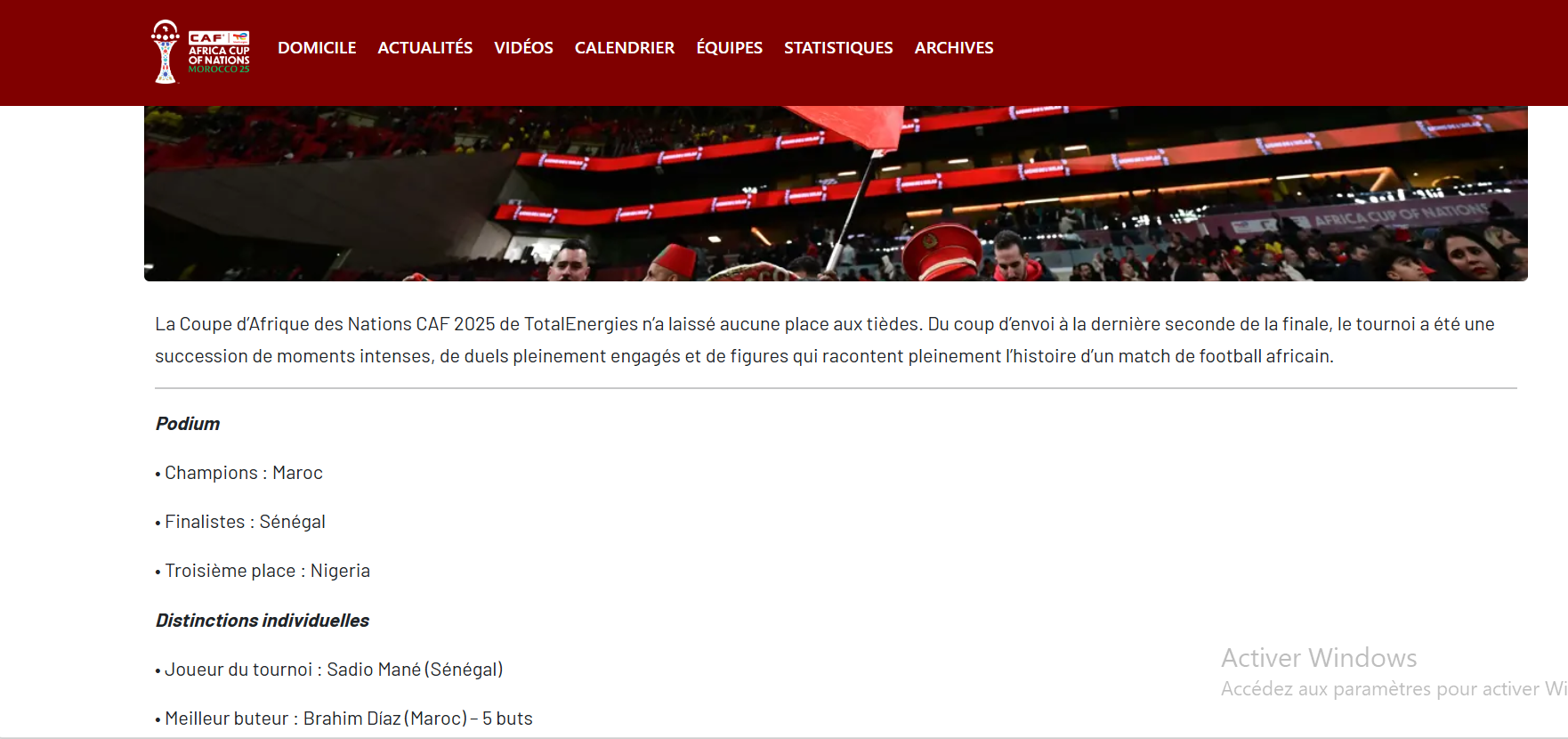 CAN 2025 : la CAF efface toute trace du sacre du Sénégal, le Maroc en lumière