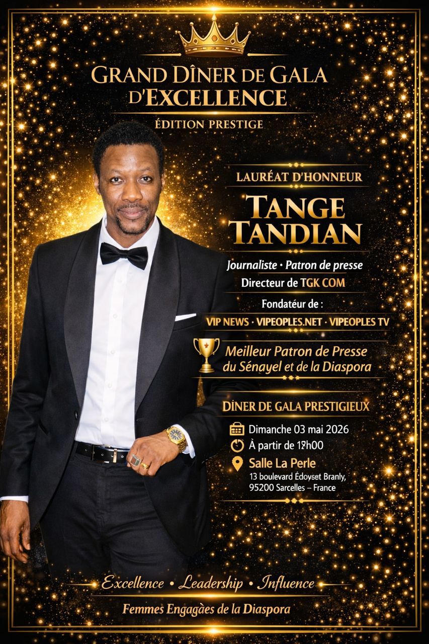 Diaspora : Tange Tandian honoré lors d’un gala d’excellence à Paris