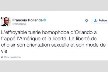 Hollande publie puis efface un tweet sur « le droit de choisir » son orientation sexuelle