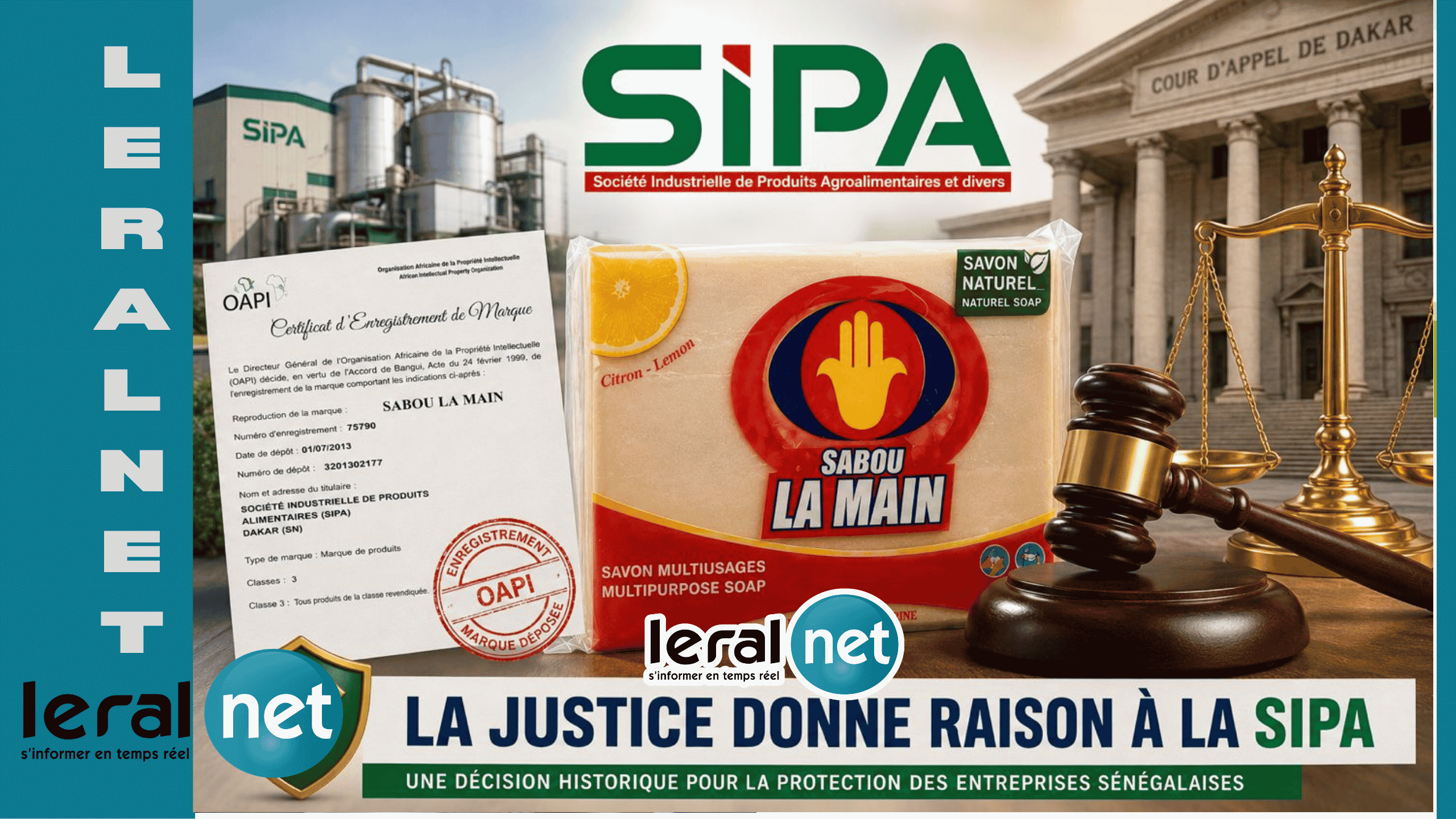 Exclusivité Leral : la Cour d’Appel de Dakar donne raison à la SIPA dans l’affaire « Sabou La Main » Exclusivité Leral : la Cour d’Appel de Dakar donne raison à la SIPA dans l’affaire « Sabou La Main »