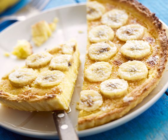 Le dessert du jour : la tarte aux bananes et à la crème !