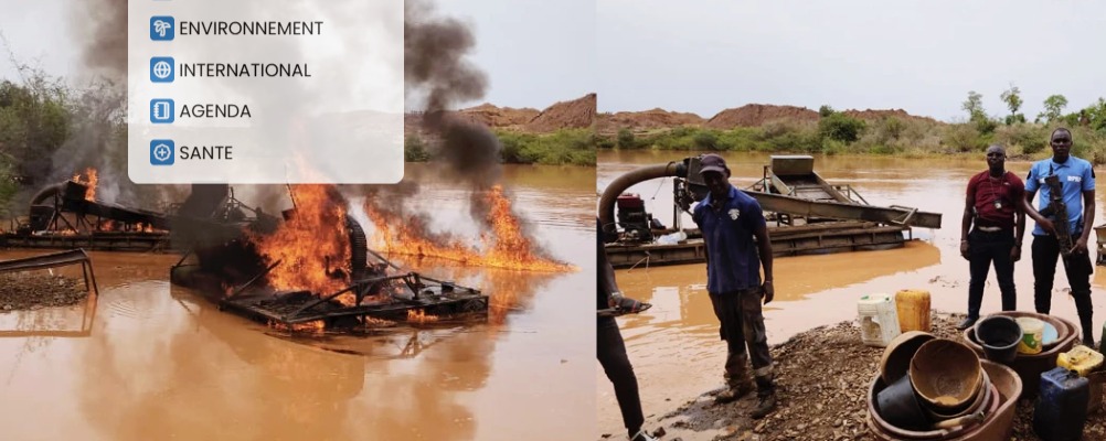 Kédougou : six dragues d’orpaillage illégal détruites par la police des frontières