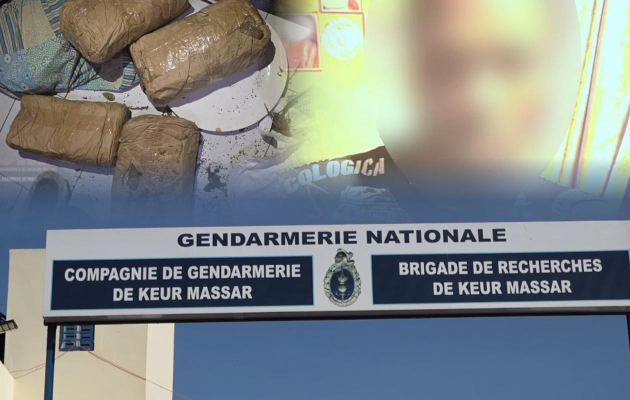 Keur Massar : la Brigade de Recherches interpelle un présumé trafiquant avec près de 800 grammes de drogue