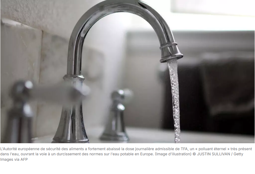 Polluants éternels: l'Europe durcit ses recommandations sur le TFA présent dans l'eau