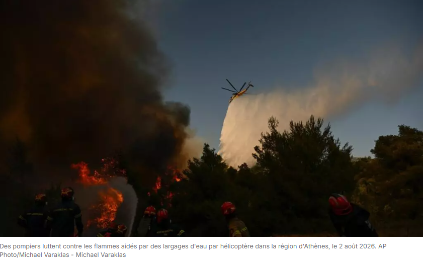 Incendies en Grèce: une accalmie du vent laisse espérer une amélioration dans la région d'Athènes