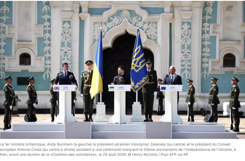 Les dirigeants européens arrivent à Kiev pour une réunion de la Coalition des volontaires