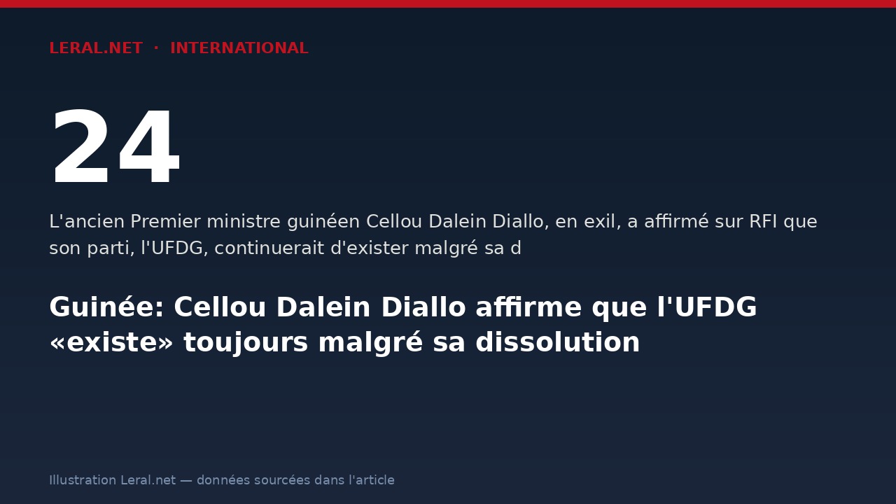 Guinée: Cellou Dalein Diallo affirme que l'UFDG «existe» toujours malgré sa dissolution