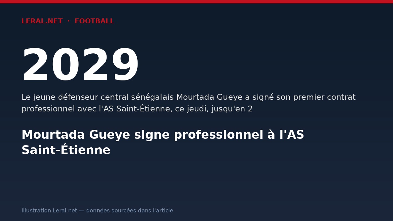 Mourtada Gueye signe professionnel à l'AS Saint-Étienne