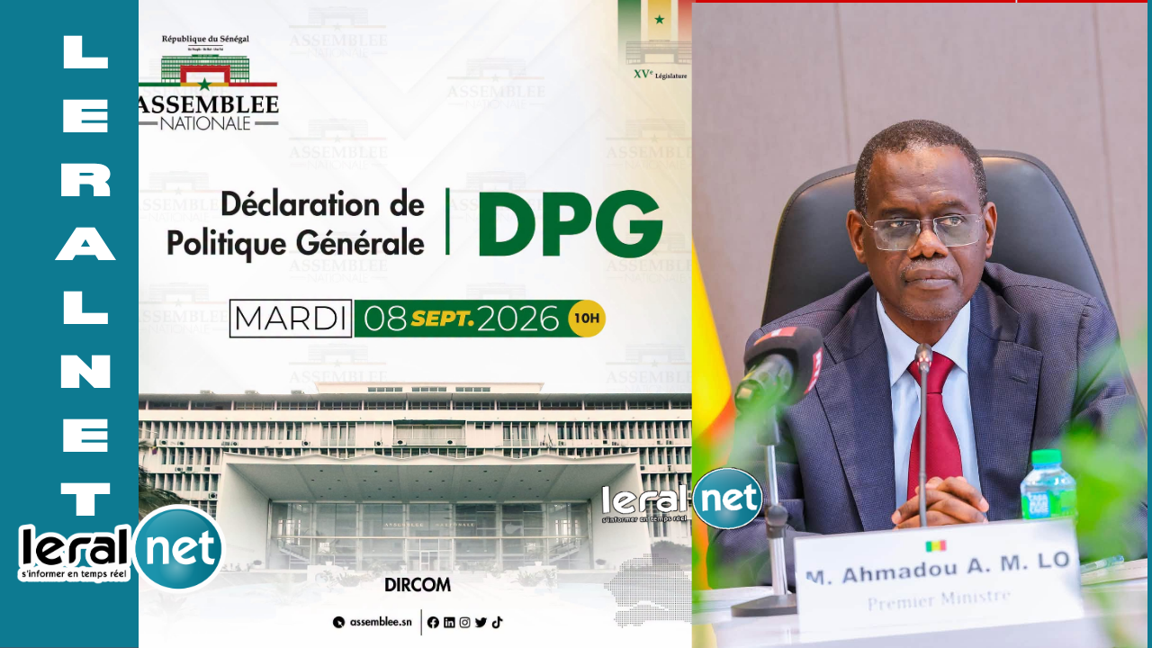 Assemblée nationale : Le Premier ministre présente sa Déclaration de Politique Générale le 8 septembre