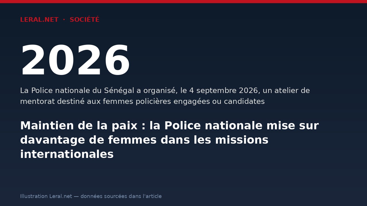 Maintien de la paix : la Police nationale mise sur davantage de femmes dans les missions internationales