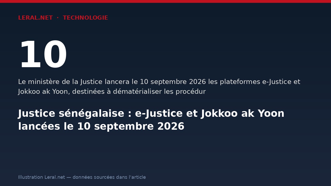 Justice sénégalaise : e-Justice et Jokkoo ak Yoon lancées le 10 septembre 2026