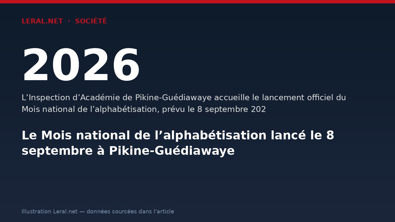 Le Mois national de l’alphabétisation lancé le 8 septembre à Pikine-Guédiawaye