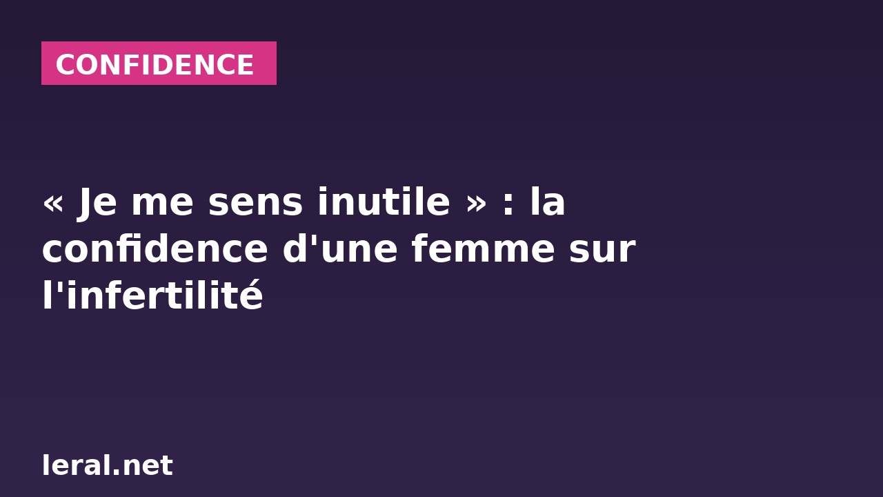 Niger : « Je me sens inutile » — la confidence d'une femme mariée depuis six ans sans enfant
