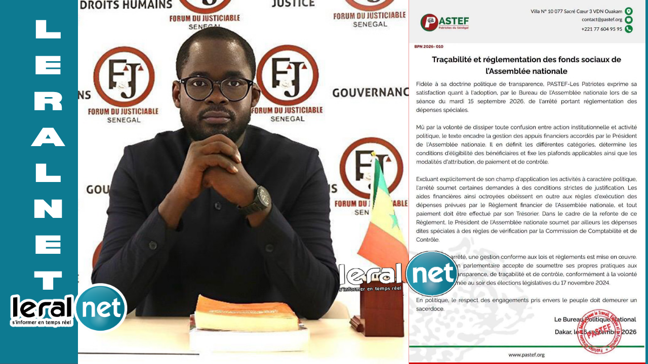 Dépenses spéciales de l’Assemblée : Babacar Ba demande la publication de l’arrêté du Bureau