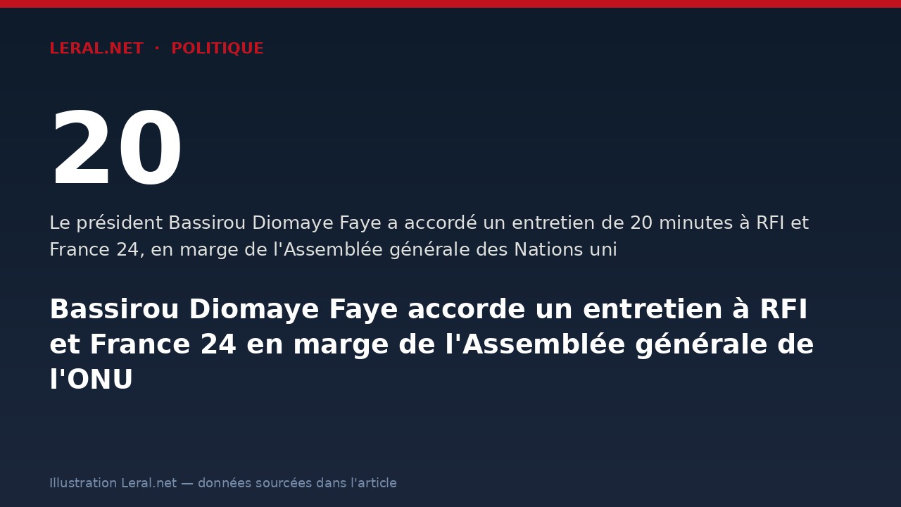 Bassirou Diomaye Faye accorde un entretien à RFI et France 24 en marge de l'Assemblée générale de l'ONU